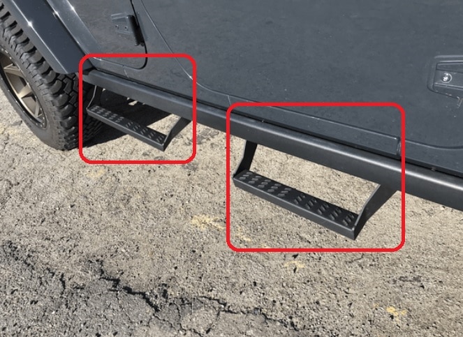 07y－ ジープ JKラングラー 純正 ルビコン装着 ロックレール用