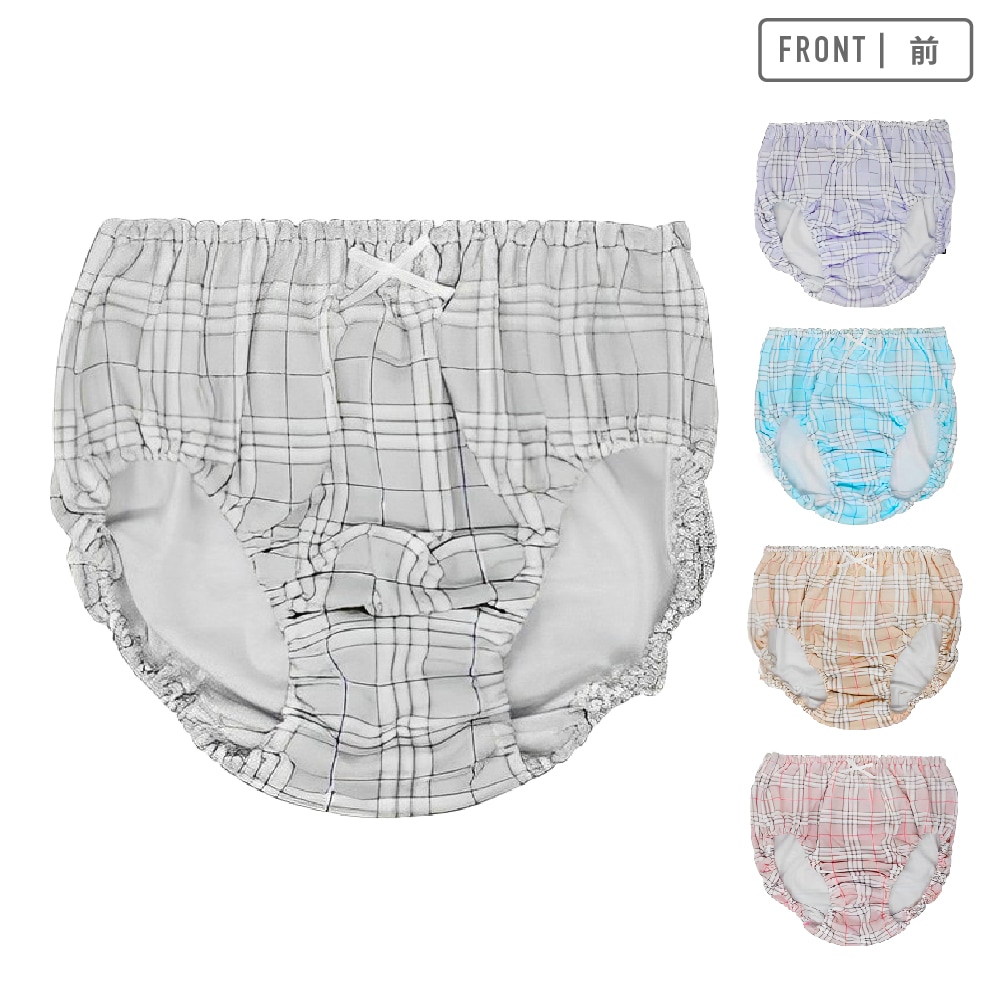 女の子】ショーツ 5枚組 チェック総柄 130～165cm【綿100%】