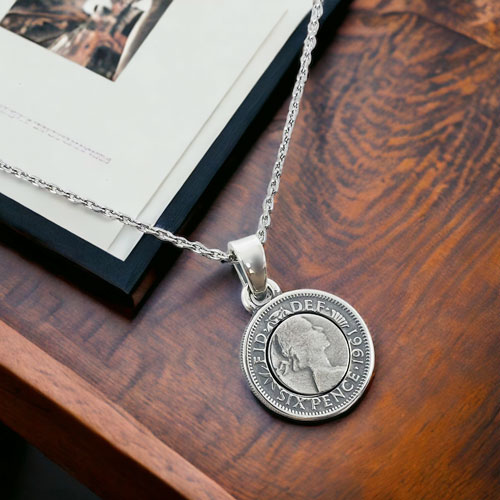 ≪AQUA SILVER/アクアシルバー≫幸せのシックスペンスコイン・リボルブ