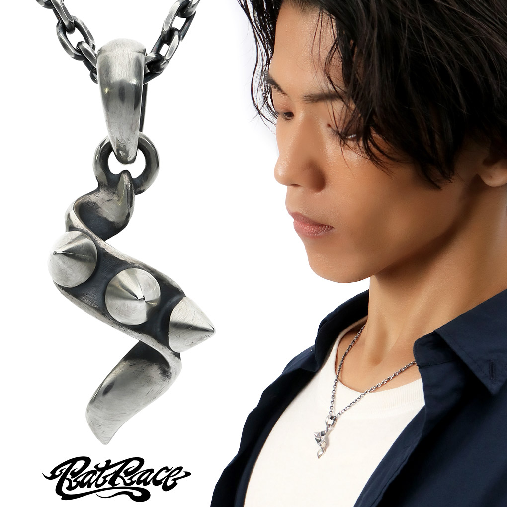 RAT RACE ラットレース スタッズ オン リボン トップ HATE ネックレス
