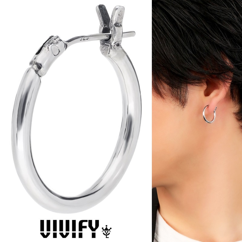 VIVIFY Hoop Pierce L シルバー フープピアス シンプル 1P 片耳用 VFP