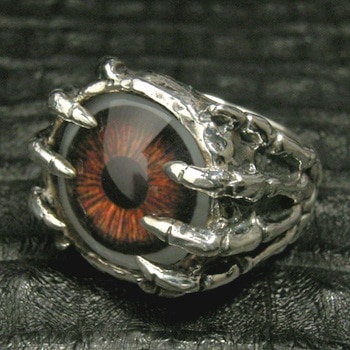 シルバーリング【義眼リングモチーフ!!】カラー全5色 ボーンハンド