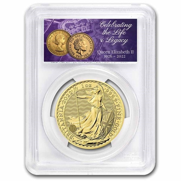 ブリタニア金貨 1オンス 2022年製 イギリス王立造幣局発行 BU PCGS MS