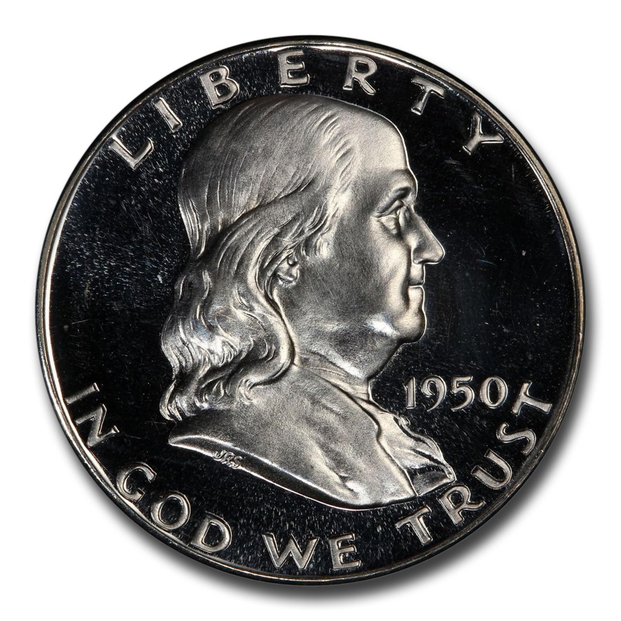 1950年 フランクリン ハーフ ダラー 銀貨 50セント ベンジャミン