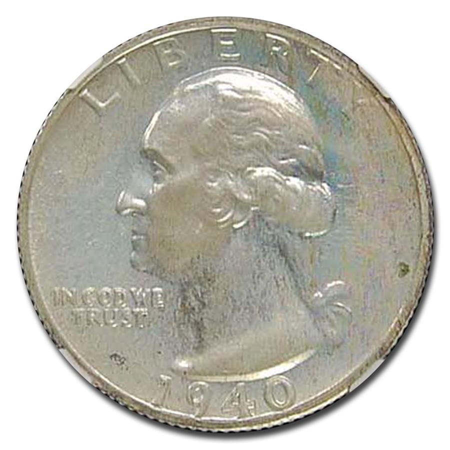 1940年 アメリカ ワシントン クォーター ダラー 銀貨 25セント