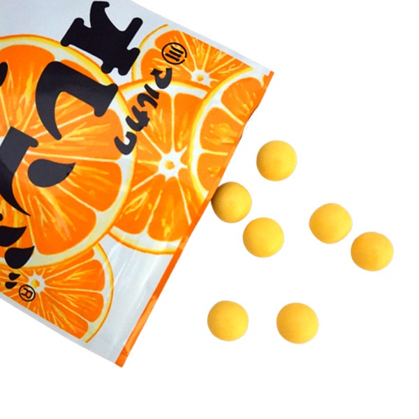 100円 マルカワ チャック袋入りオレンジフーセンガム [1箱 10個入