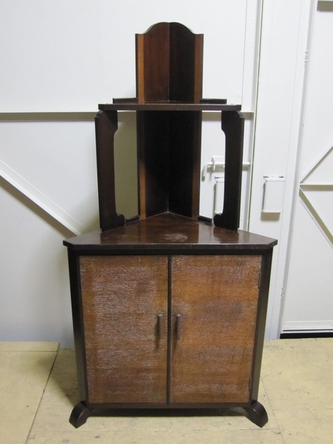 FS015 古い三角コーナーキャビネット | 中古家具,古家具,レトロ家具
