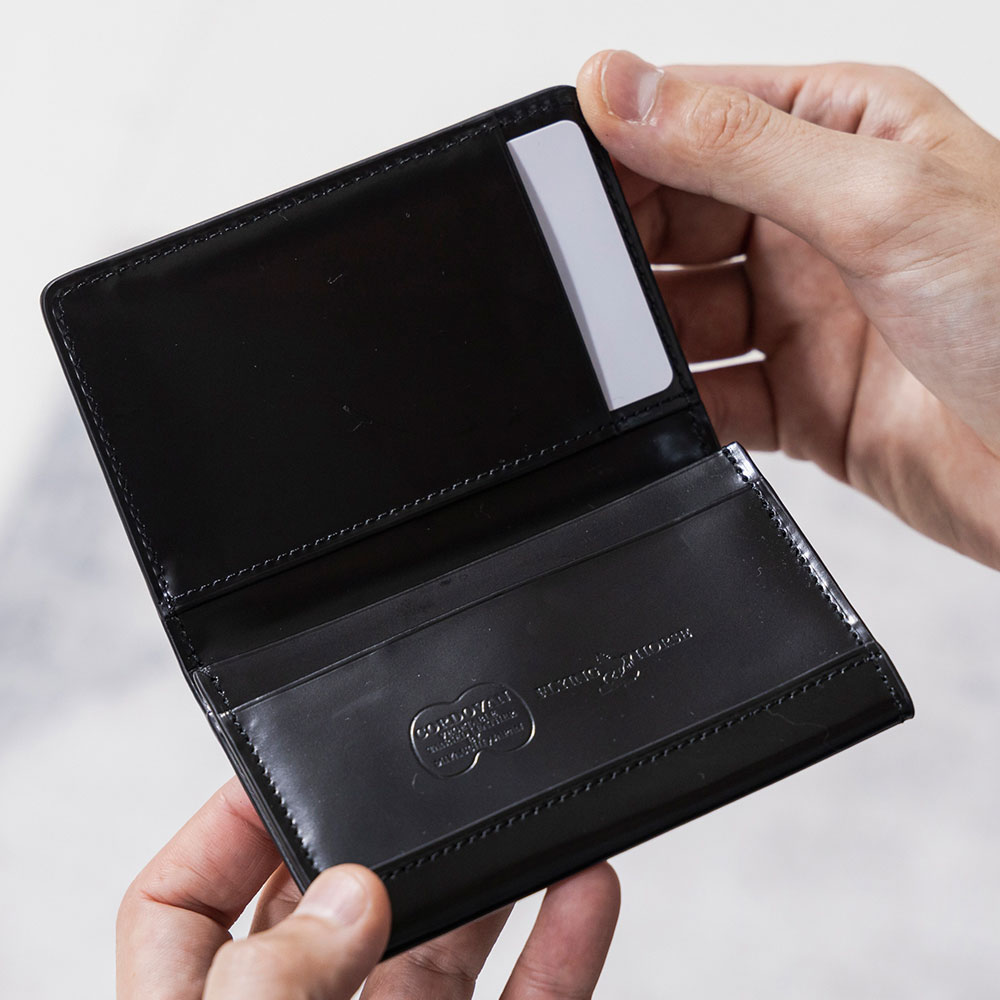 名入れ無料] コードバンレザー フルホースレザー 馬革 名刺入れ メンズ