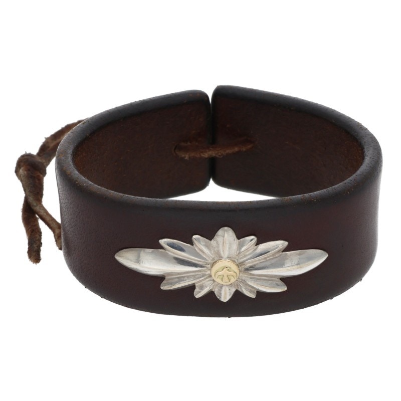 金メタルGC-24付きレザーブレス 【取扱：原宿シルバー店】 | すべての