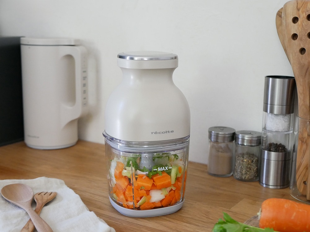 recolte/レコルト】コードレス カプセルカッターボンヌ 本体 クリーム