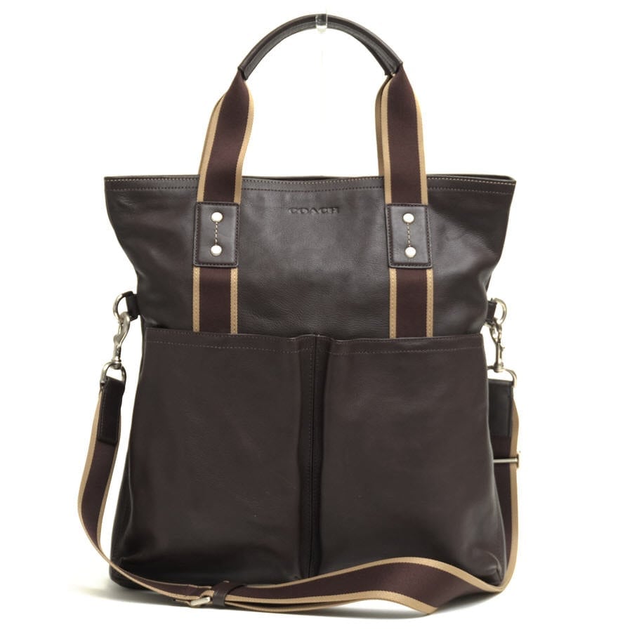 COACH F70558 Heritage Web Leather Foldover Tote ヘリテージ ウェブ
