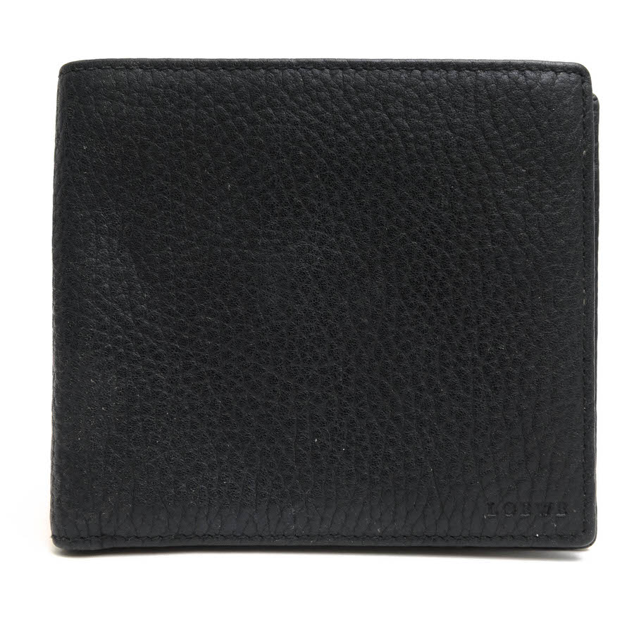 LOEWE / ロエベ 牛革 カーフ 小銭入れなし 札入れ 二つ折り シボ革