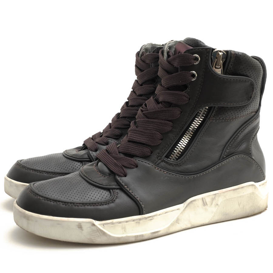 DOLCE＆GABBANA CS1252 / ドルガバ 牛革 カーフ サイドジップ グレー