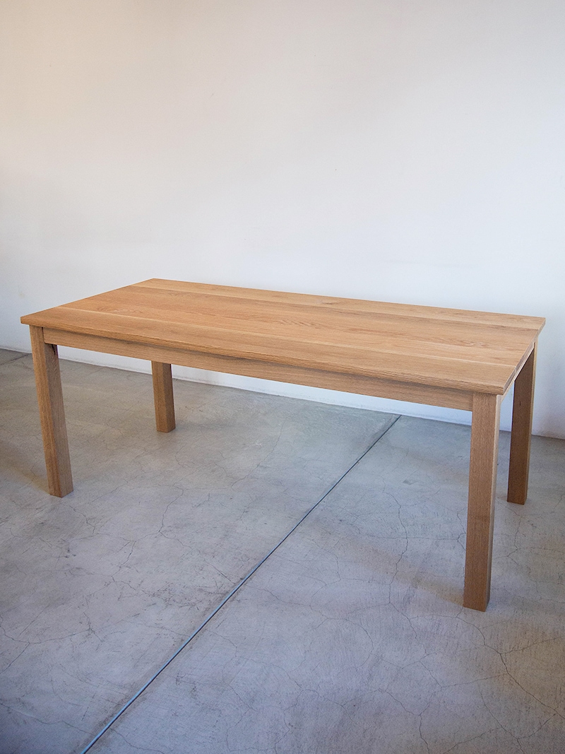ホワイトオーク無垢材ダイニングテーブル 大きめ 180×80cm ｜イデア