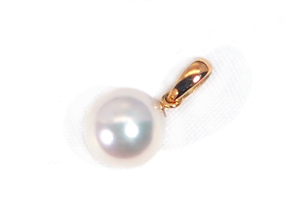 あこや真珠ペンダントトップ＜8mm＞K18YG P-8476 | 真珠ペンダント