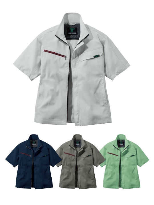 Z-DRAGON】 77610 エコ製品制電ストレッチ半袖ジャンパー[2025年春夏