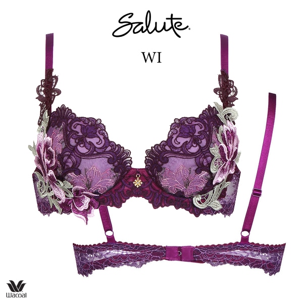 ワコール サルート 82G ブラジャー BTJ482 3/4カップワイヤー P-up