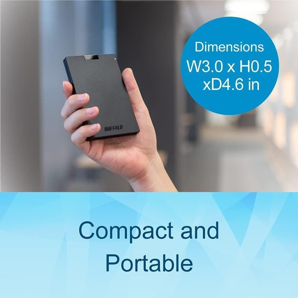 BUFFALO 外付けSSD 2TB - PS4 / PS5 / Windows/Mac対応 - USB-C - USB