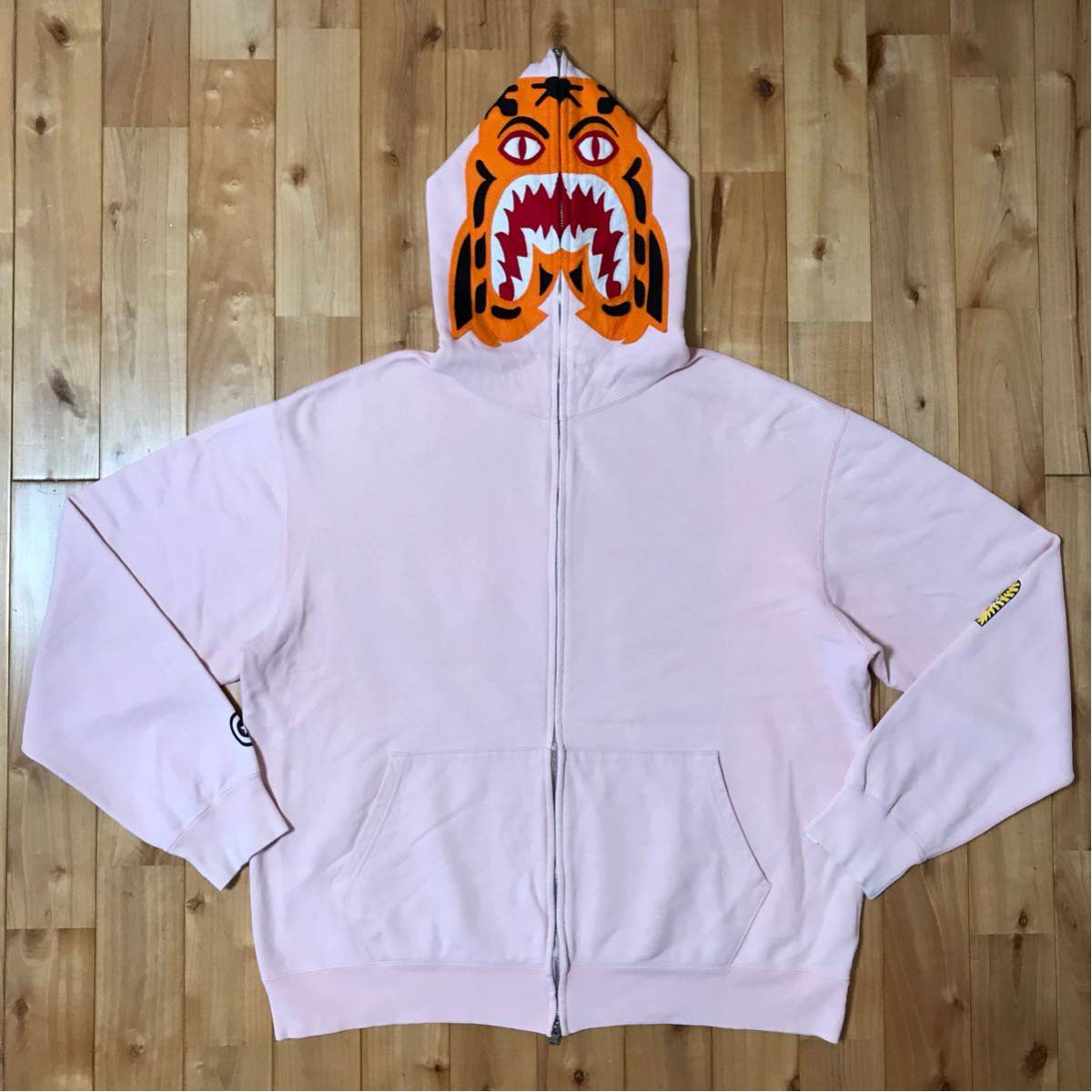 ☆XL☆ 初期 pink タイガー パーカー tiger full zip hoodie a bathing