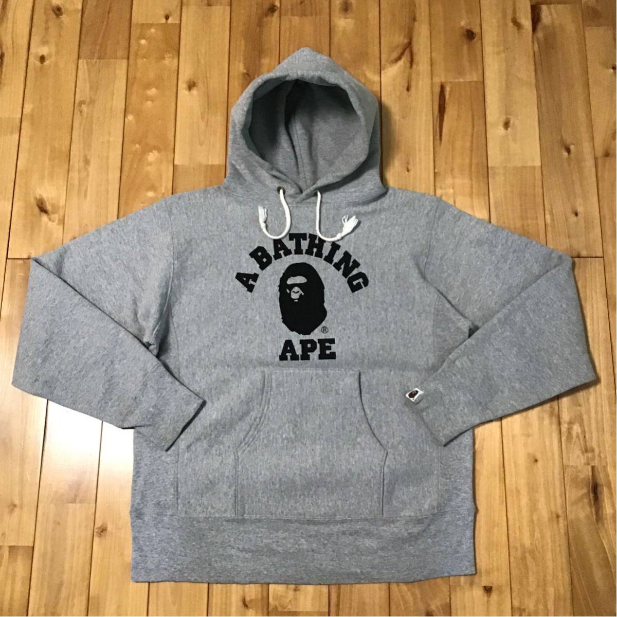 CHAMPION × BAPE カレッジロゴ PULLOVER HOODIE Lサイズ a bathing ape