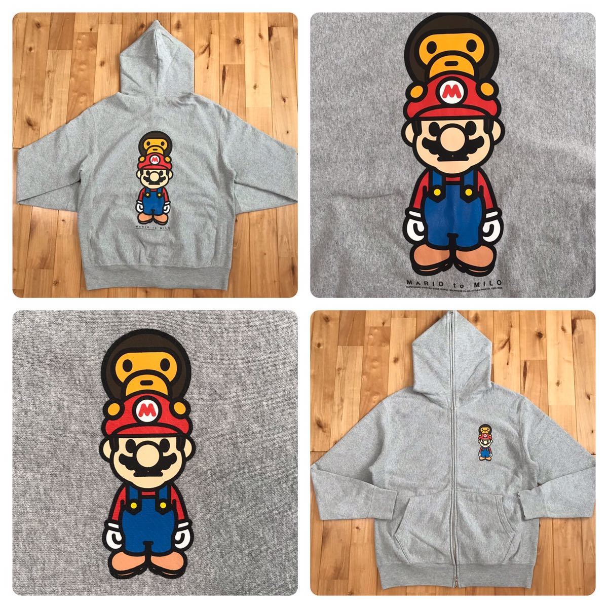 Nintendo × BAPE マリオ マイロ フルジップ パーカー Mサイズ a