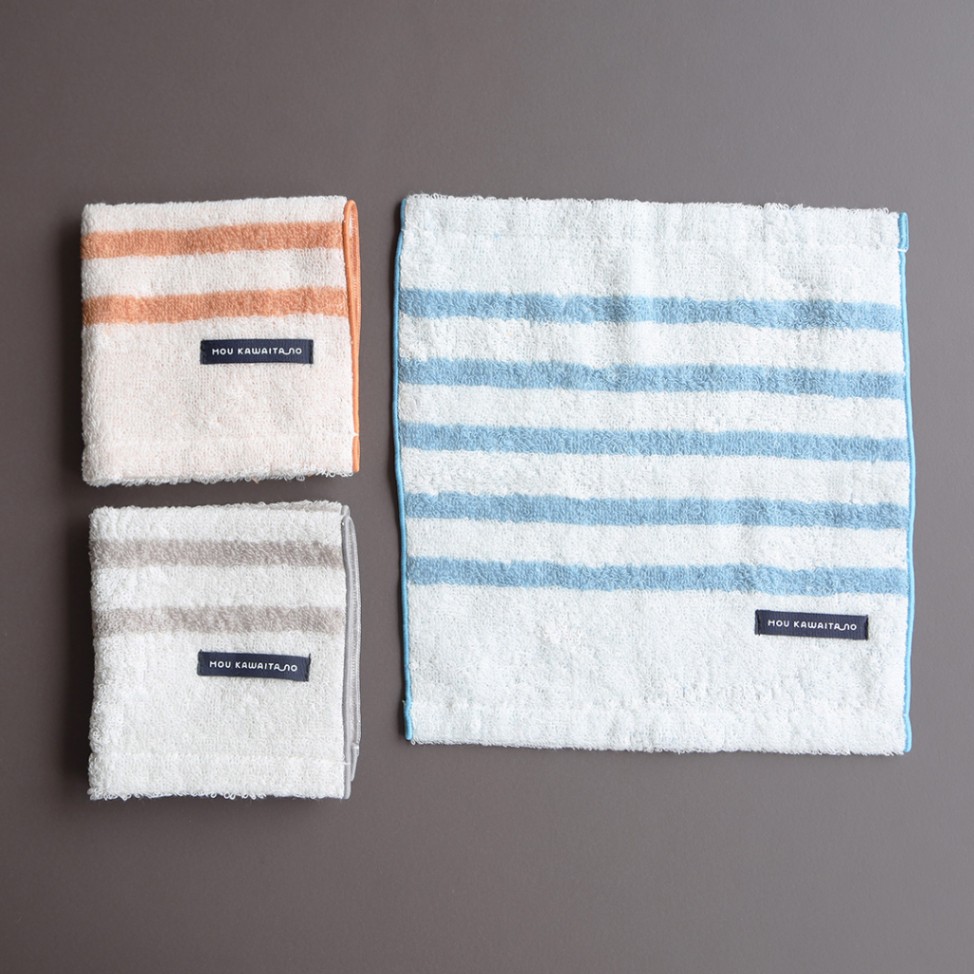 MOU KAWAITA-NO 室内2.5時間で乾く！速乾ハンカチ ブルー/オレンジ