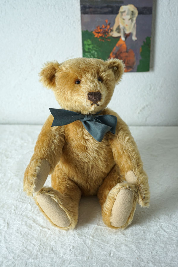 アンティークシュタイフのクッキー色のテディ―ベア33cm 1960年代頃gt
