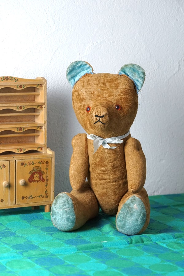 フランスブルーのお耳のブラウンベア1940年代頃53cm gt-959の通販