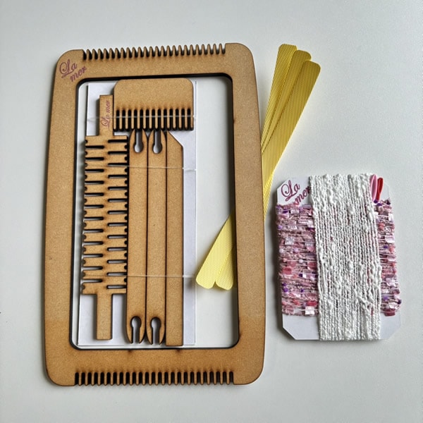 ラ・メール 小さな木枠織り機 キラキラコースターキット 【メール便可