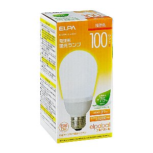 EFA25EL/21-A102H || 電球形蛍光ランプ エルパ(ELPA) 100W形相当/100V