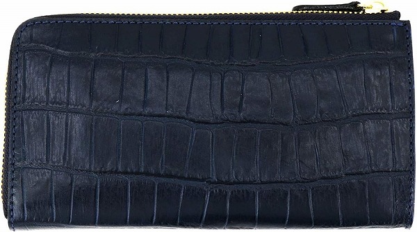 セール】フェリージ 財布 クロコダイル型押し エンボスレザー L字