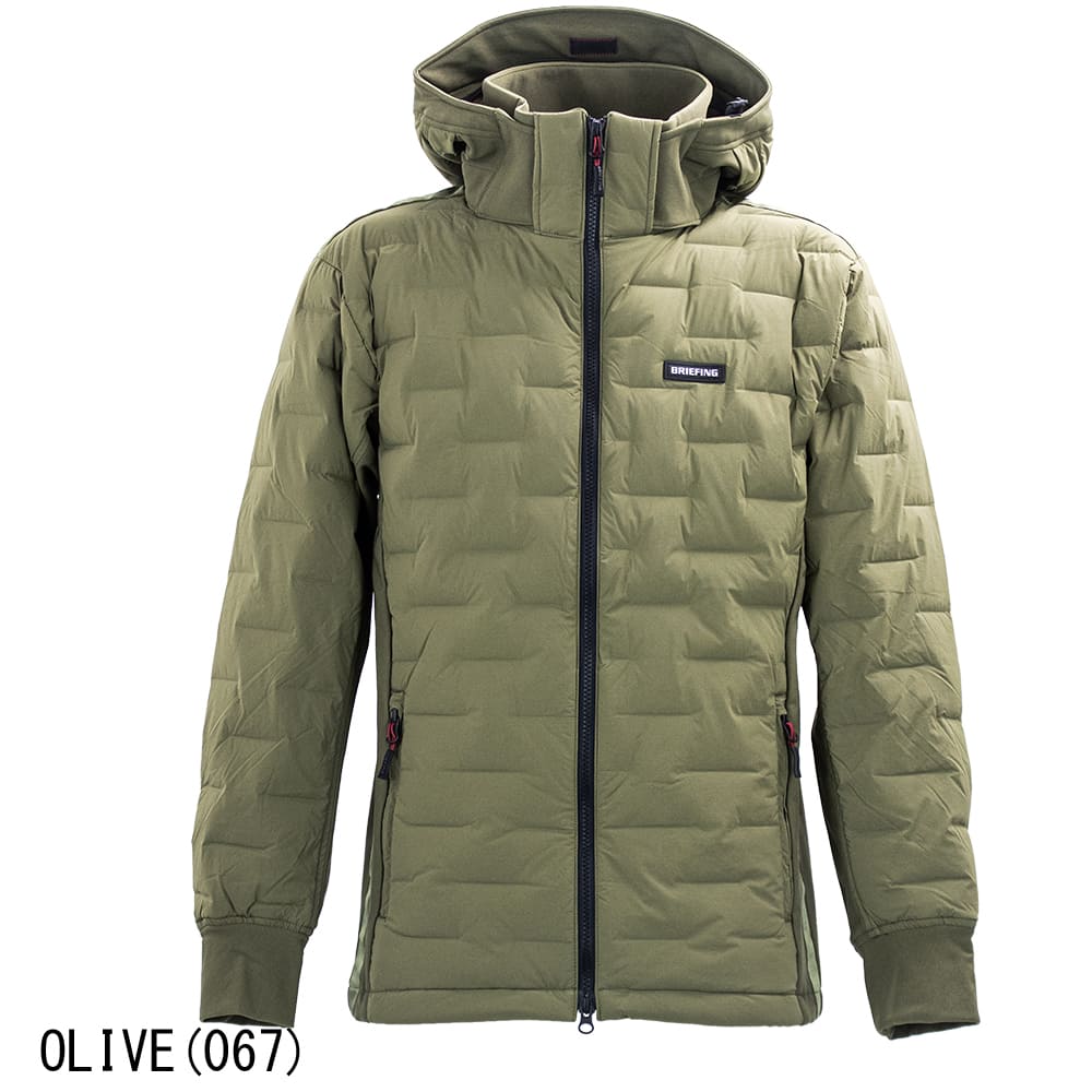 ブリーフィング ゴルフ ハイブリッドダウンネックウォーマー オリーブ