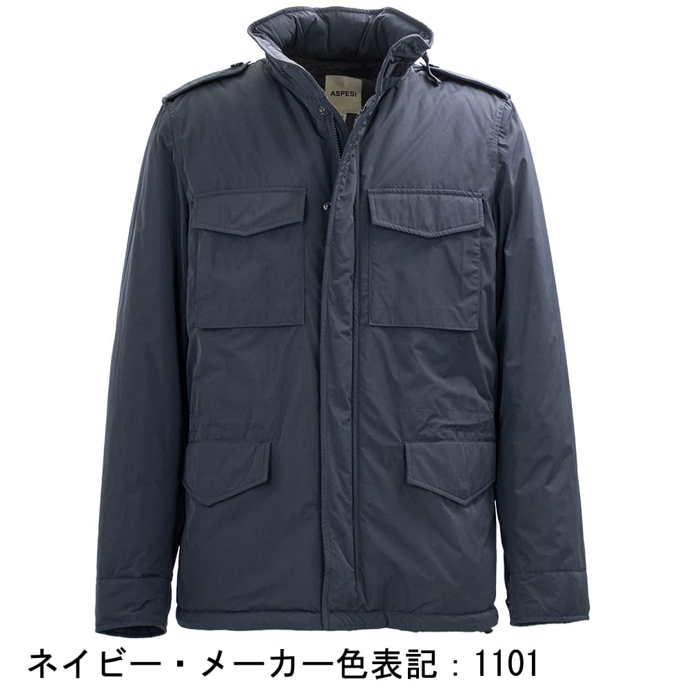 アスペジ ブルゾン メンズ 中綿 パデッド 防水 フィールドジャケット M