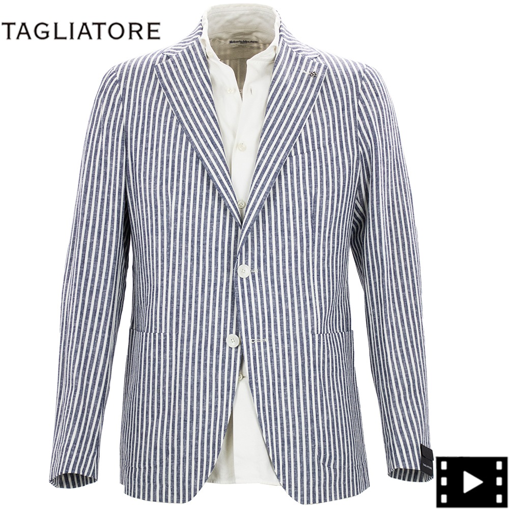 タリアトーレ ジャケット メンズ ダカール リネン ロンドンストライプ