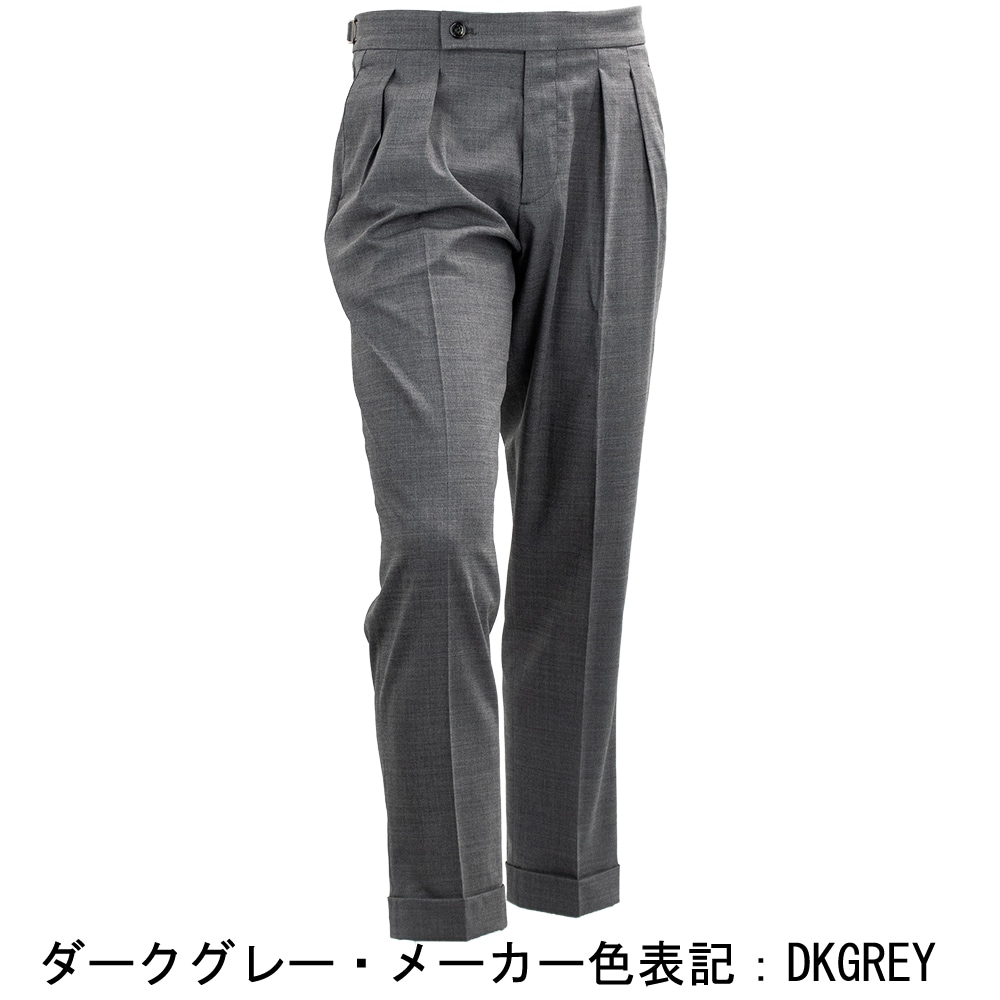 ベルウィッチ パンツ メンズ ストレッチ サマーウール 2タック