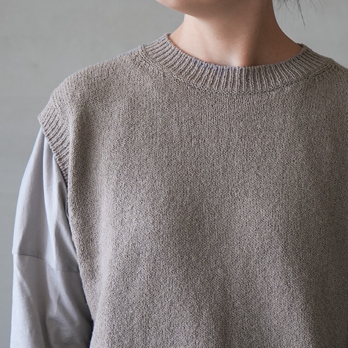 e253k007) / evam eva (エヴァムエヴァ) / wool lily vest(ウール