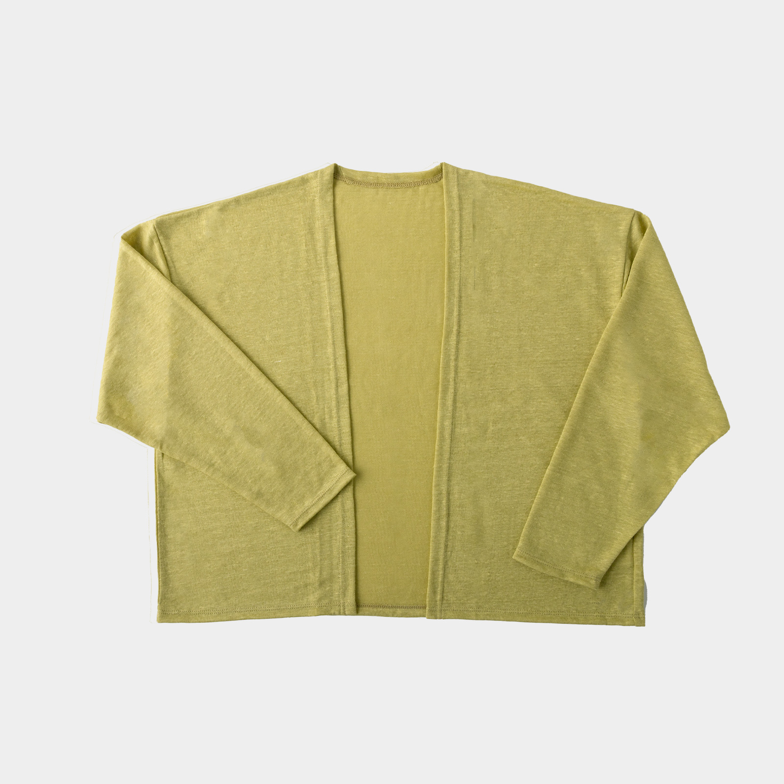 SONORO _ リネン カーディガン イエローグリーン