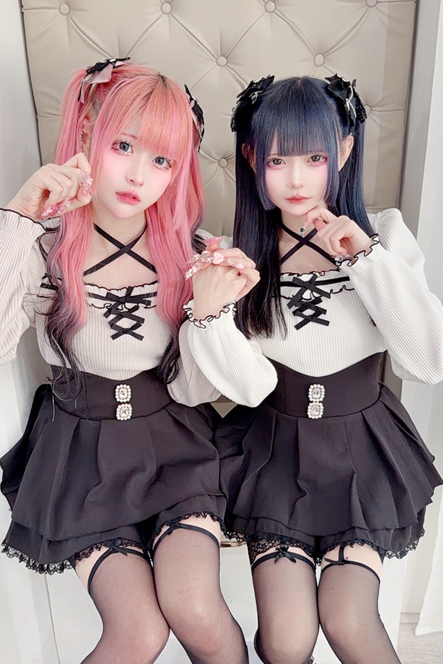 MA*RS】フリルリボンテレコトップス - PNK/PNK size-F | 地雷系・量産