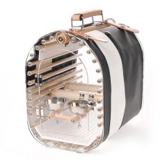 LITTLE BUDDY クリア小型インコ用 ケージ キャリー グリーン LITTLE