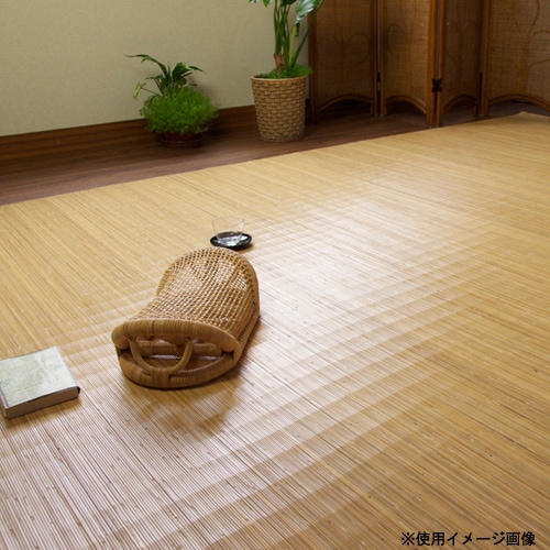 カーペット 本間 8畳 約382×382cm ラタンカーペット 籐むしろ 籐製敷物