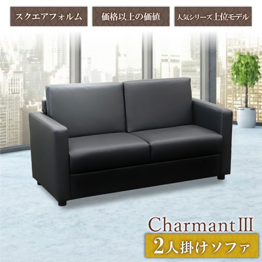 応接ソファ 2人用 2人掛け 2人 ソファ CHA3-2-2（商品番号：CHA3-2-2
