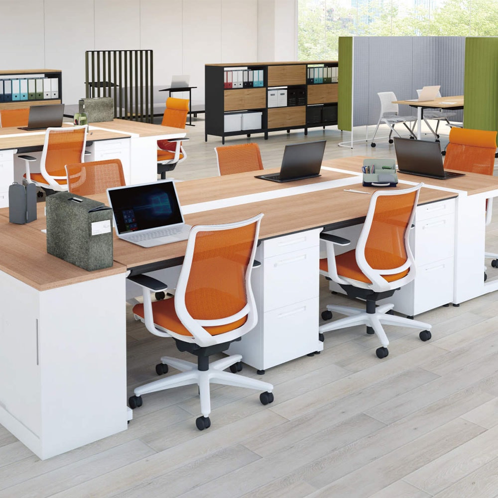 オフィスデスク コクヨ 引き出しなし 幅2400×奥行600mm 平机 SD