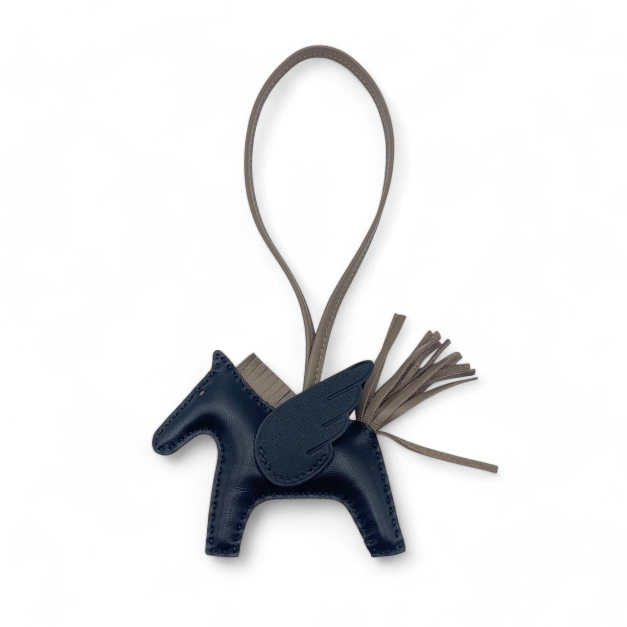 エルメス ペガサスチャーム PM ノワール/エトゥープ W刻印 - ブランド