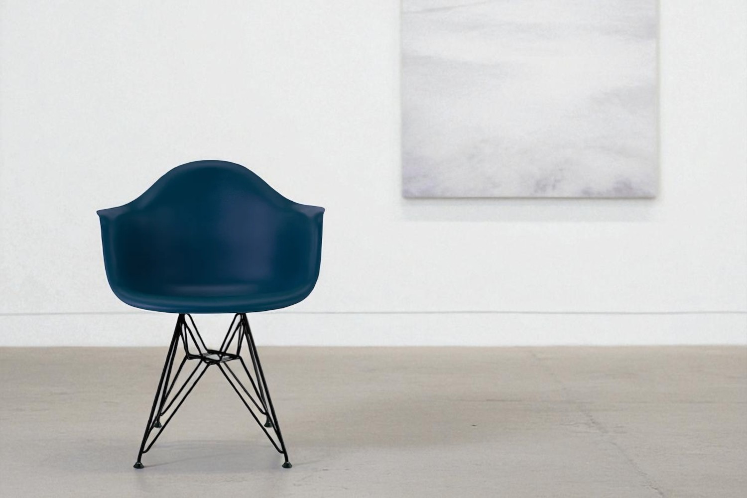 イームズ プラスチックシェル アームチェア ワイヤーベース#ブラックの