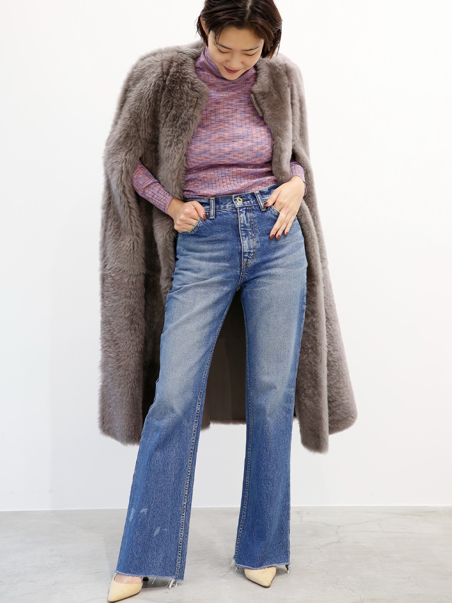 HEM CUT FLARE PT DENIM | PANTS | MADISONBLUE