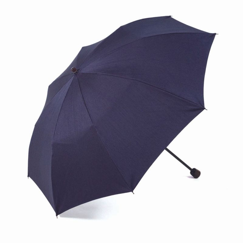 メンズ晴雨兼用傘】シャンタン-58cm折りたたみ-ネイビー｜トンボ洋傘