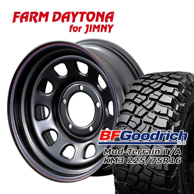 FARM デイトナ ブラック/レッド・ブルーライン 16×6J/5H-18 BFグッド