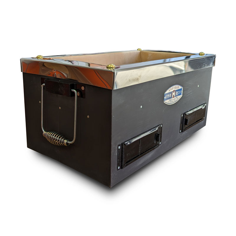 丸和工業製 天然珪藻土岩切り出し 長角七輪36cm