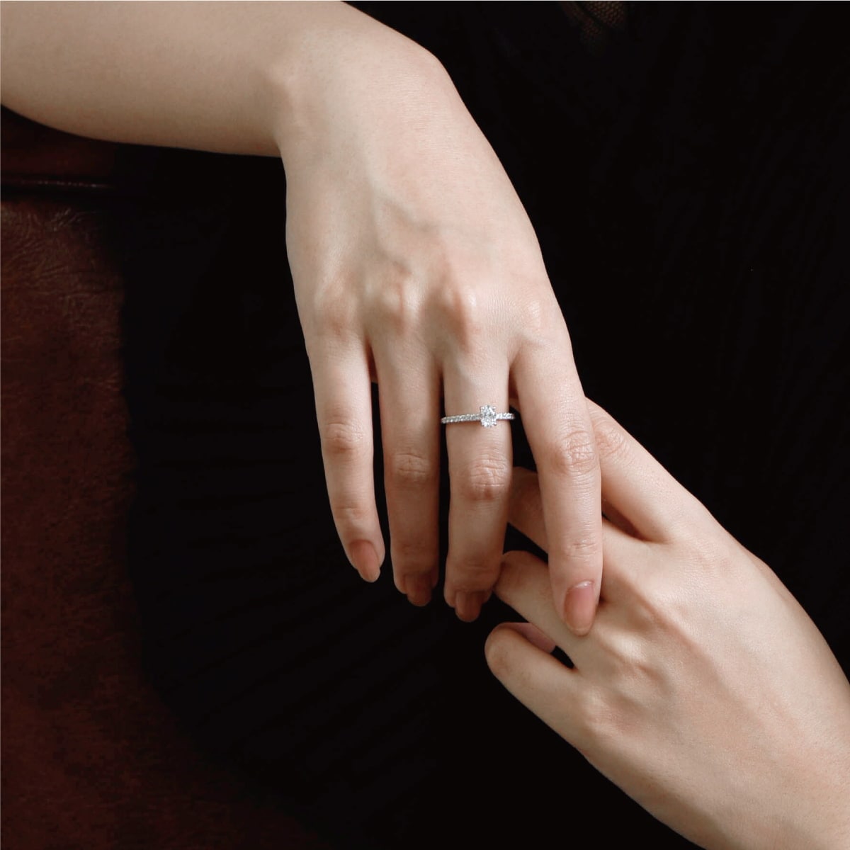 ルガ GIA ダイヤモンド リング オーバルカット 0.5ct /s0433da