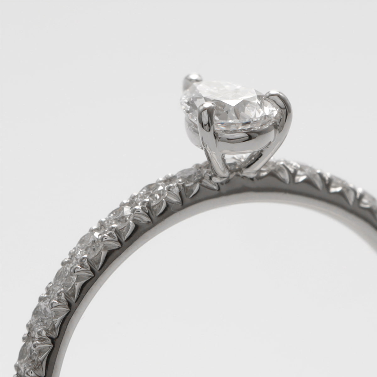 ルガ GIAダイヤモンド リング ペアシェイプ 0.3ct /s0430da ジュエリー